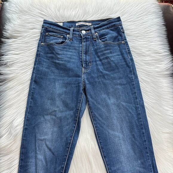 Levi's Unbasic Blue Mile High Super Skinny Jeans - Picture 3 of 7